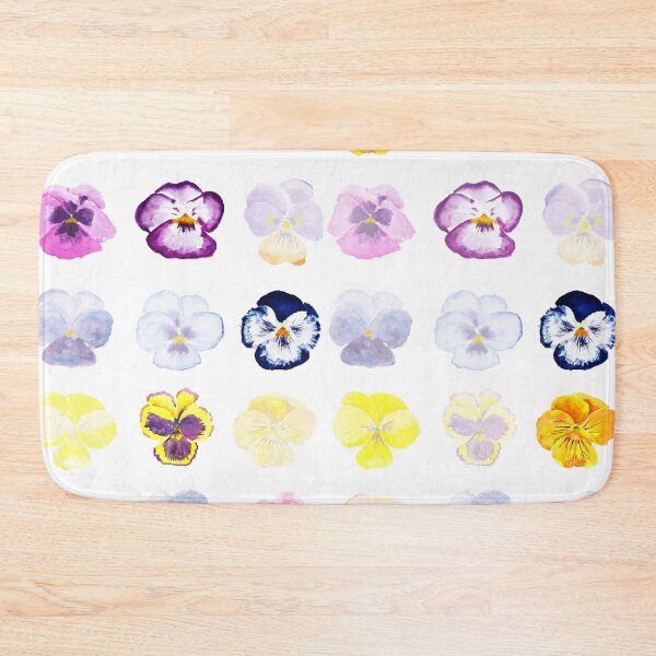 Item preview, colorful pansy pattern watercolor designed and sold by ColorandColor.