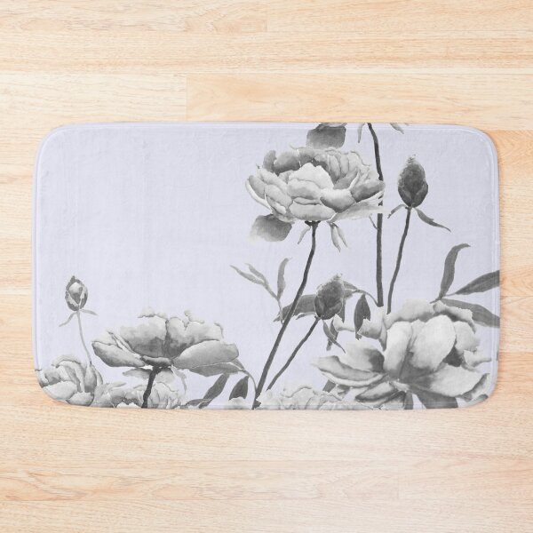 Item preview, grey peony painting designed and sold by ColorandColor.