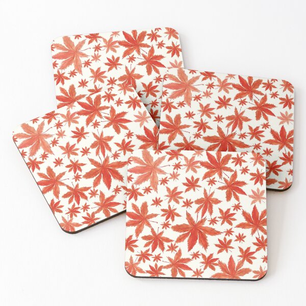 Item preview, red maple leaves pattern  designed and sold by ColorandColor.