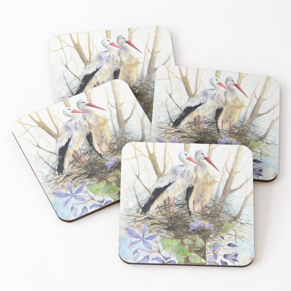 Item preview, Storks on a Floral Nest designed and sold by thefirstgarden.