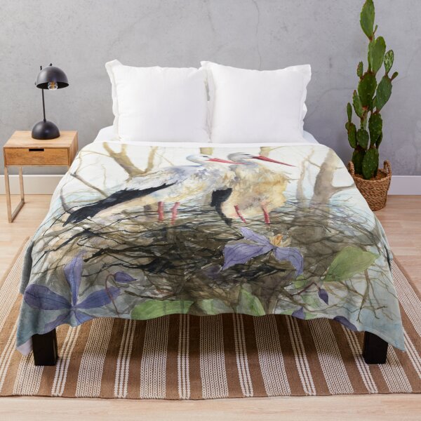 Item preview, Storks on a Floral Nest designed and sold by thefirstgarden.