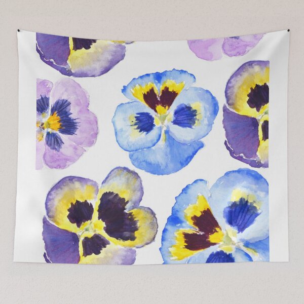 Item preview, colorful pansies pansies pattern designed and sold by ColorandColor.