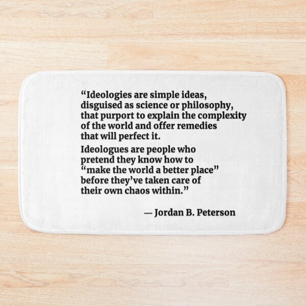 Item preview, Ideologies/Ideologues Square Quote (Black typography version) from Jordan B. Peterson designed and sold by TheQuoteBro.