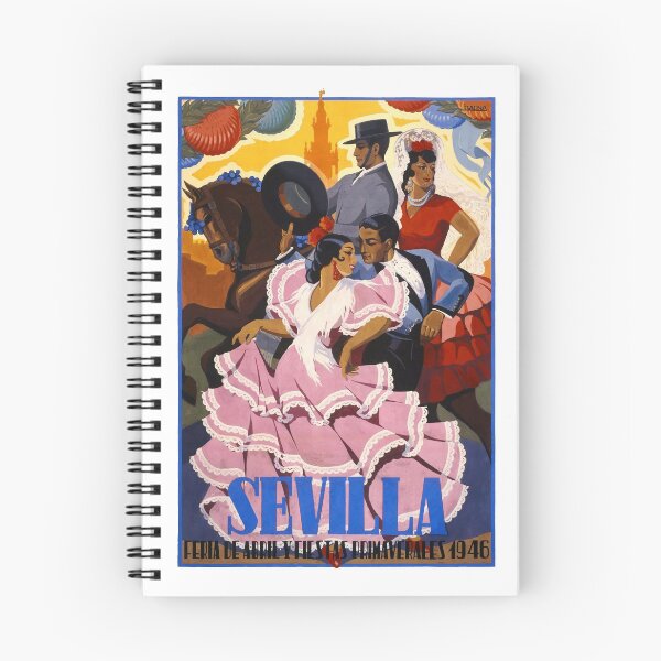 Item preview, Spain 1946 Seville April Fair Travel Poster designed and sold by retrographics.