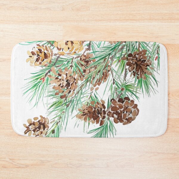 Item preview, hand painted green pine tree watercolor  designed and sold by ColorandColor.
