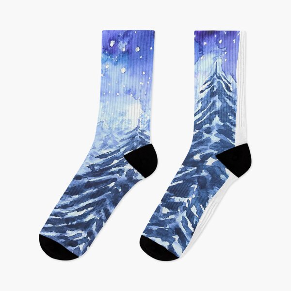 Item preview, hand painted pine forest under galaxy  designed and sold by ColorandColor.