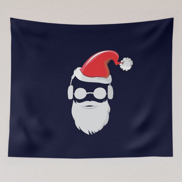 Item preview, Funny Hipster Santa Claus Beard Sunglasses Headphones Gift designed and sold by peter2art.