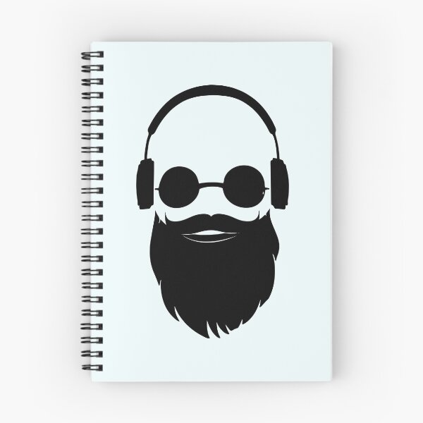 Item preview, Cool Hipster Full Beard Sunglasses Headphones Musician Gift designed and sold by peter2art.