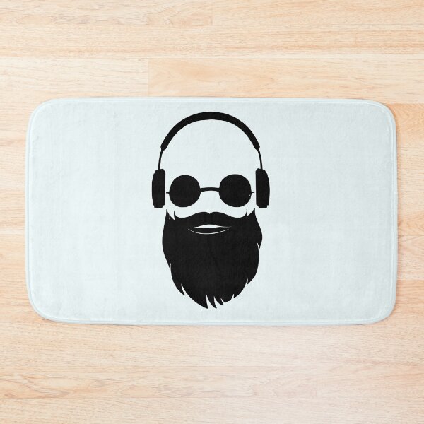 Item preview, Cool Hipster Full Beard Sunglasses Headphones Musician Gift designed and sold by peter2art.