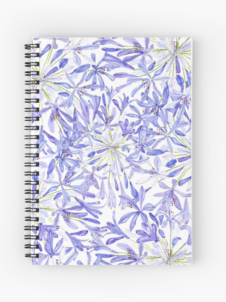 Cuaderno de espiral «acuarela de lirio africano azul púrpura» de  ColorandColor | Redbubble