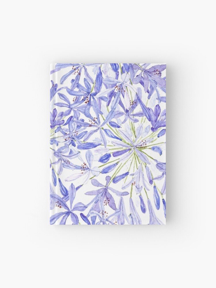 Cuaderno de tapa dura «acuarela de lirio africano azul púrpura» de  ColorandColor | Redbubble