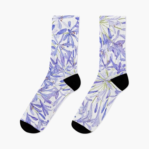 Item preview, purple blue African Lily watercolor  designed and sold by ColorandColor.