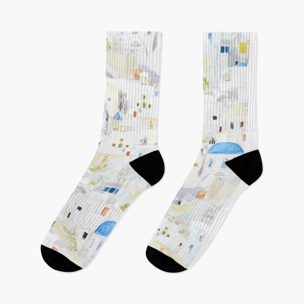 Item preview, Santoroni watercolor pattern  designed and sold by ColorandColor.