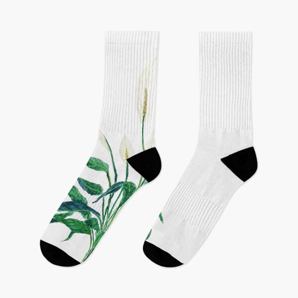 Item preview, hand painted peace lily designed and sold by ColorandColor.