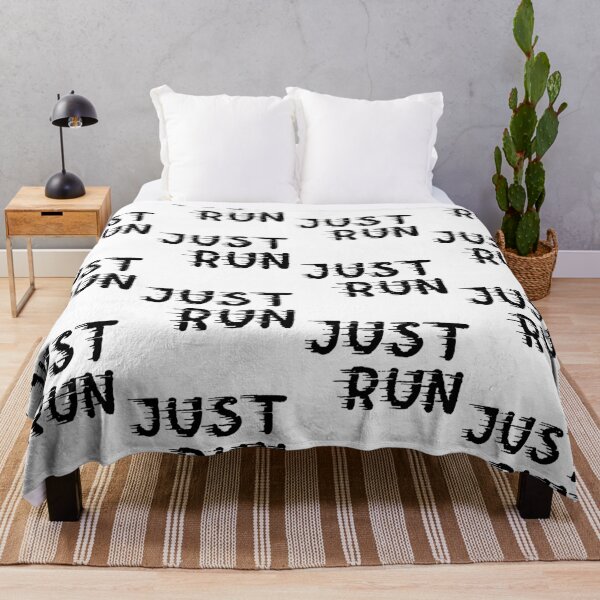 Aperçu de l'œuvre Motivational Inspirational and Positive quote - Just run typography text art by Word Fandom - wordfandom créée et vendue par Kerry Pritchard.