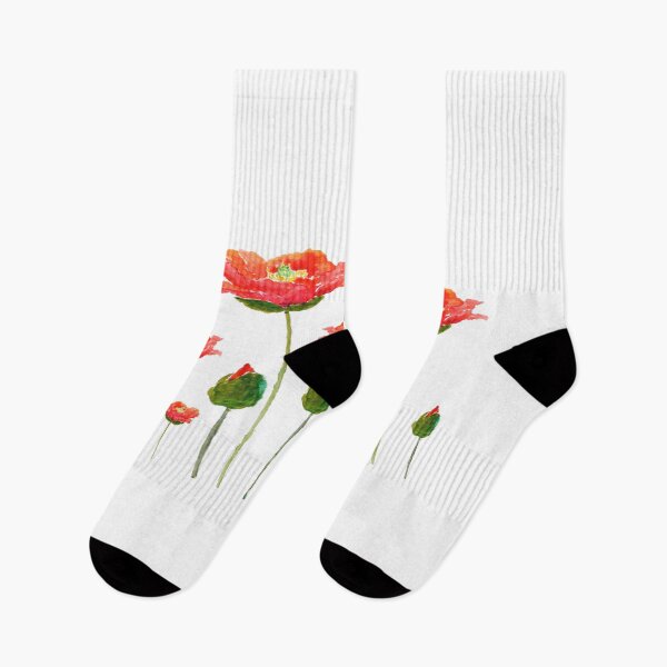 Item preview, hand painted bright orange poppies  designed and sold by ColorandColor.