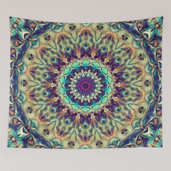 Item preview, Flower Of Life Mandala (Peacock Dance) designed and sold by Mandala Of Life.