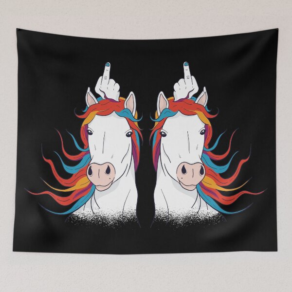 Item preview, Unicorn couple with middle finger. designed and sold by emphatic.