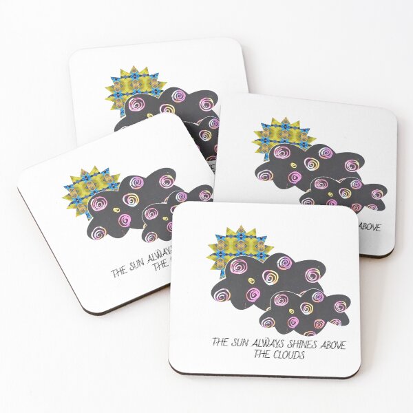 Item preview, Abstract design with clouds and the sun and quote "the sun always shines above the clouds".  designed and sold by Miledi.