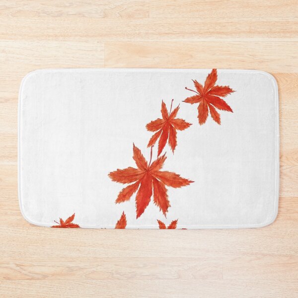 Item preview, falling red maple leaves watercolor painting  designed and sold by ColorandColor.