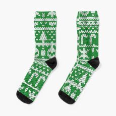 Happy Christmas Pattern Socks & I phone Phone Cases, Skins & Tees - knitting pattern image only, not the knitting Socks