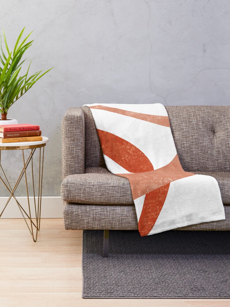 terracotta colored throw blanket