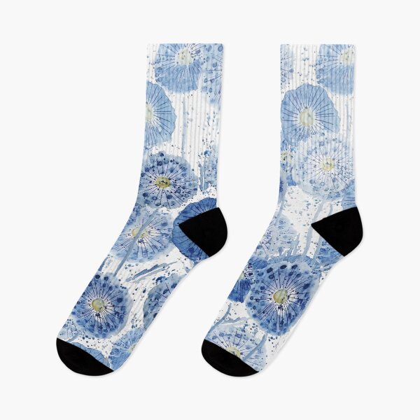 Item preview, indigo dandelion pattern  designed and sold by ColorandColor.