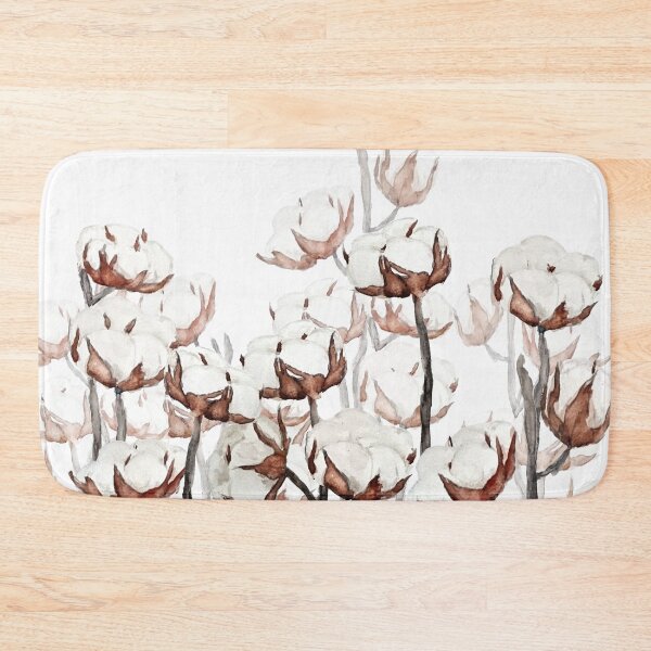 Item preview, cotton field watercolor designed and sold by ColorandColor.