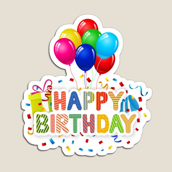Item preview, Happy birthday with balloons and gift box designed and sold by Trenddesigns24.