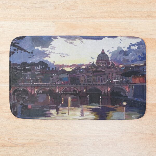 Item preview, Rome Italy Spectacular Sunset over St Peter Vatican with Tiber and Bridge designed and sold by artshop77.