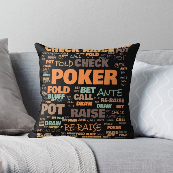 Poker Terminology - Commonly Used Poker Terms Throw Pillow