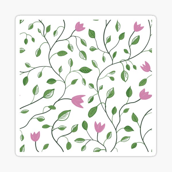 Spring Flower Pink Tulip Sticker