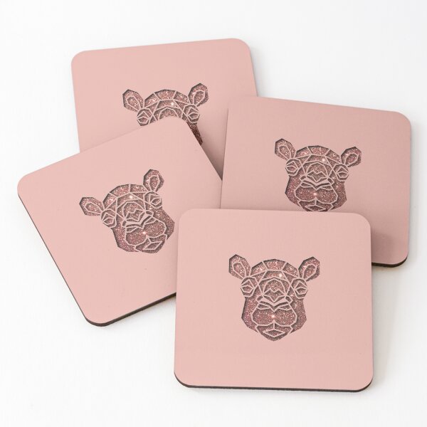 Item preview, Desert inspired, geometric rose gold camel face, paper cutout style designed and sold by CreatEVEdesign.