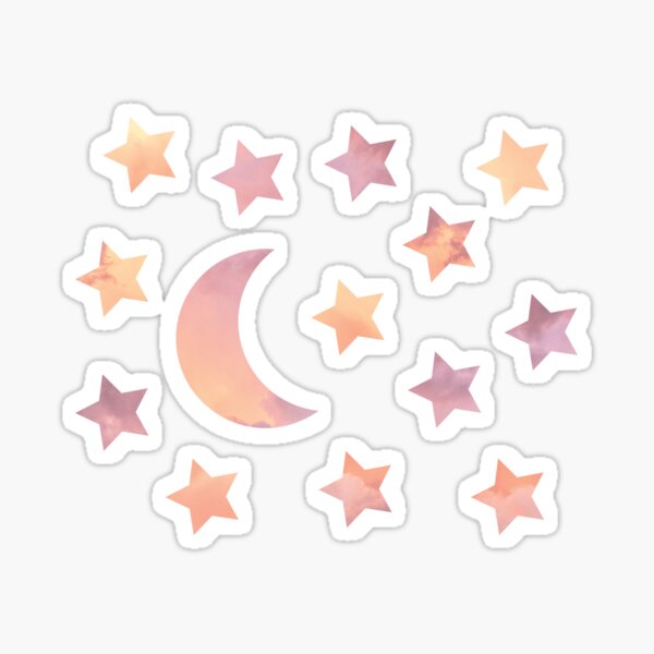 "Moon and Stars Sticker Pack" Sticker for Sale by DotsAndDaisies