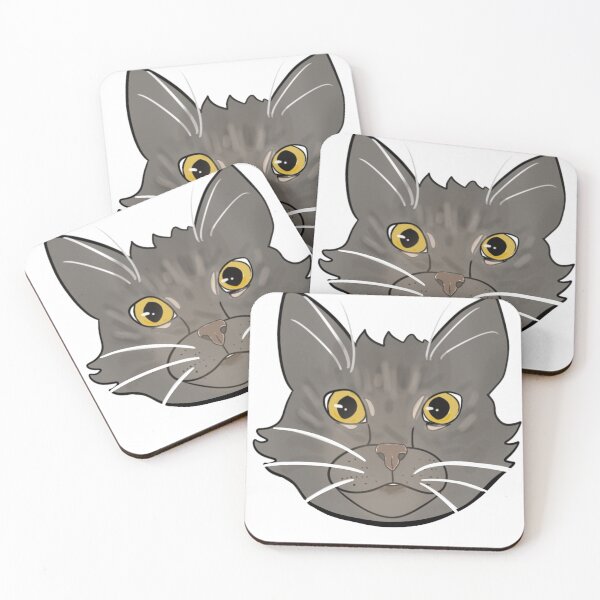 Item preview, Grey cat face designed and sold by Kayleeat.