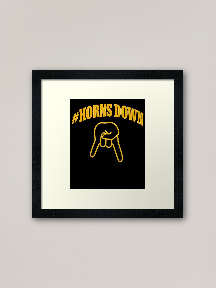Horns Down West Virginia Football Framed Art Print By Dalekhunt