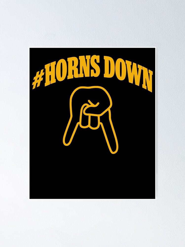 Horns Down West Virginia Football Poster By Dalekhunt Redbubble