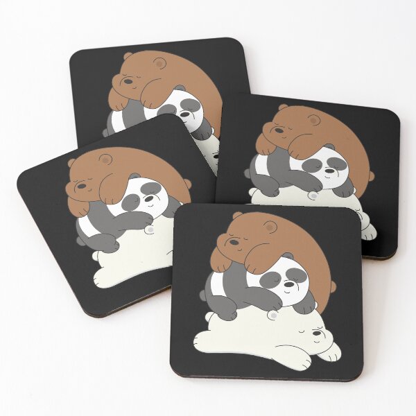 Panda y Ice Bear de We Bare Bears ™. Posavasos (lote de 4)