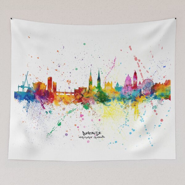 Item preview, Belfast Northern Ireland Skyline designed and sold by ArtPrints.