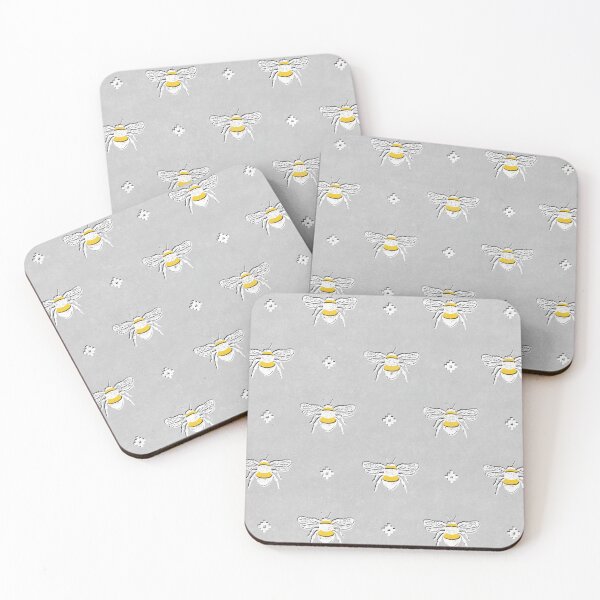 Item preview, Bumblebee Stamp on Grey designed and sold by The Wellington Boot.