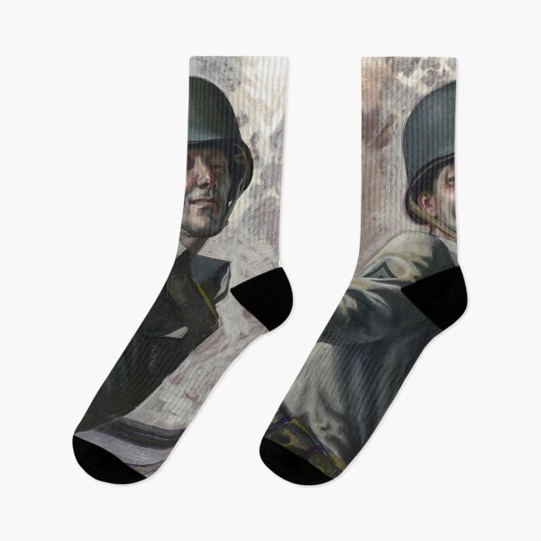 Item preview, Painting of a WWII soldier designed and sold by Vintage Designs +.