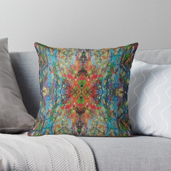 Color Trippin Throw Pillow