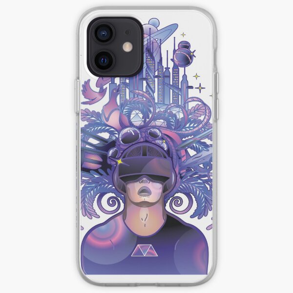 Virtual Reality Headset Purple Gamer E sports iPhone Soft Case
