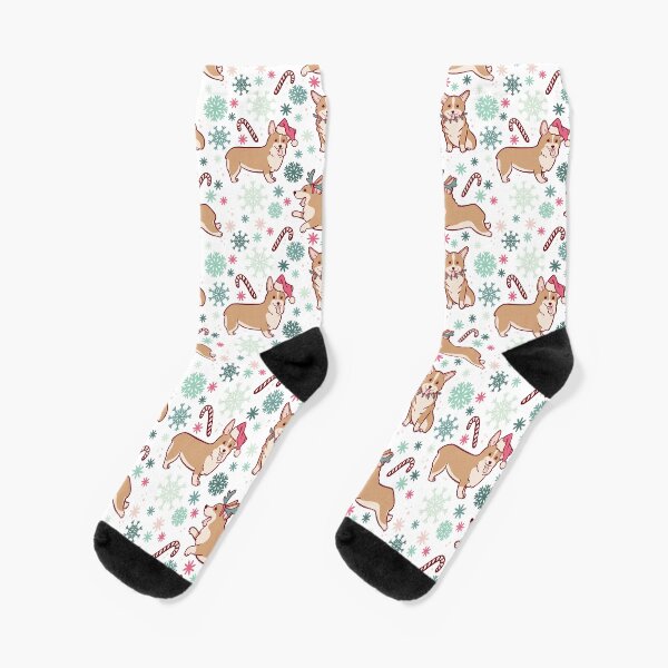 Item preview, Corgi Christmas Pattern designed and sold by Melissa Jan.