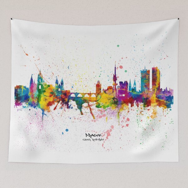Item preview, Prague (Praha) Czech Republic Skyline designed and sold by ArtPrints.