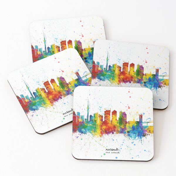 Item preview, Auckland New Zealand Skyline designed and sold by ArtPrints.