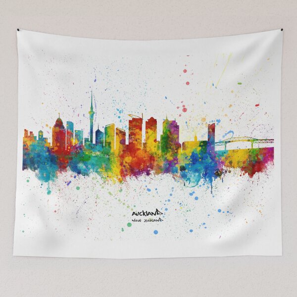 Item preview, Auckland New Zealand Skyline designed and sold by ArtPrints.