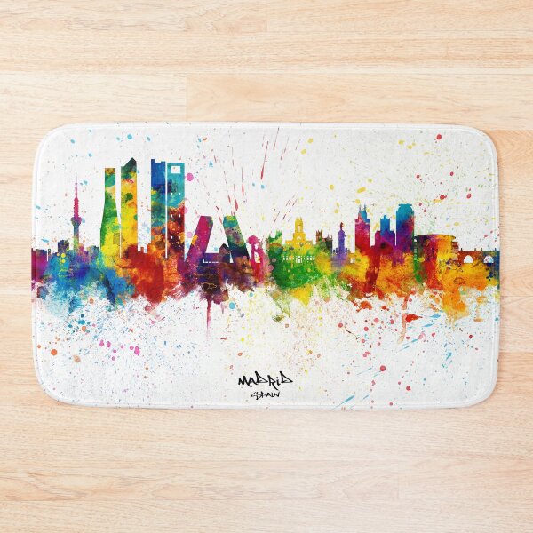 Aperçu de l'œuvre Madrid Spain Skyline créée et vendue par ArtPrints.
