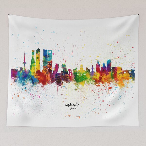 Item preview, Madrid Spain Skyline designed and sold by ArtPrints.