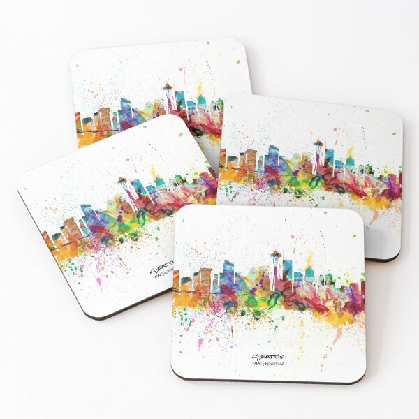 Item preview, Seattle Washington Skyline designed and sold by ArtPrints.